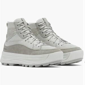 Sorel Light Gray High-Top Sneakers waterproof